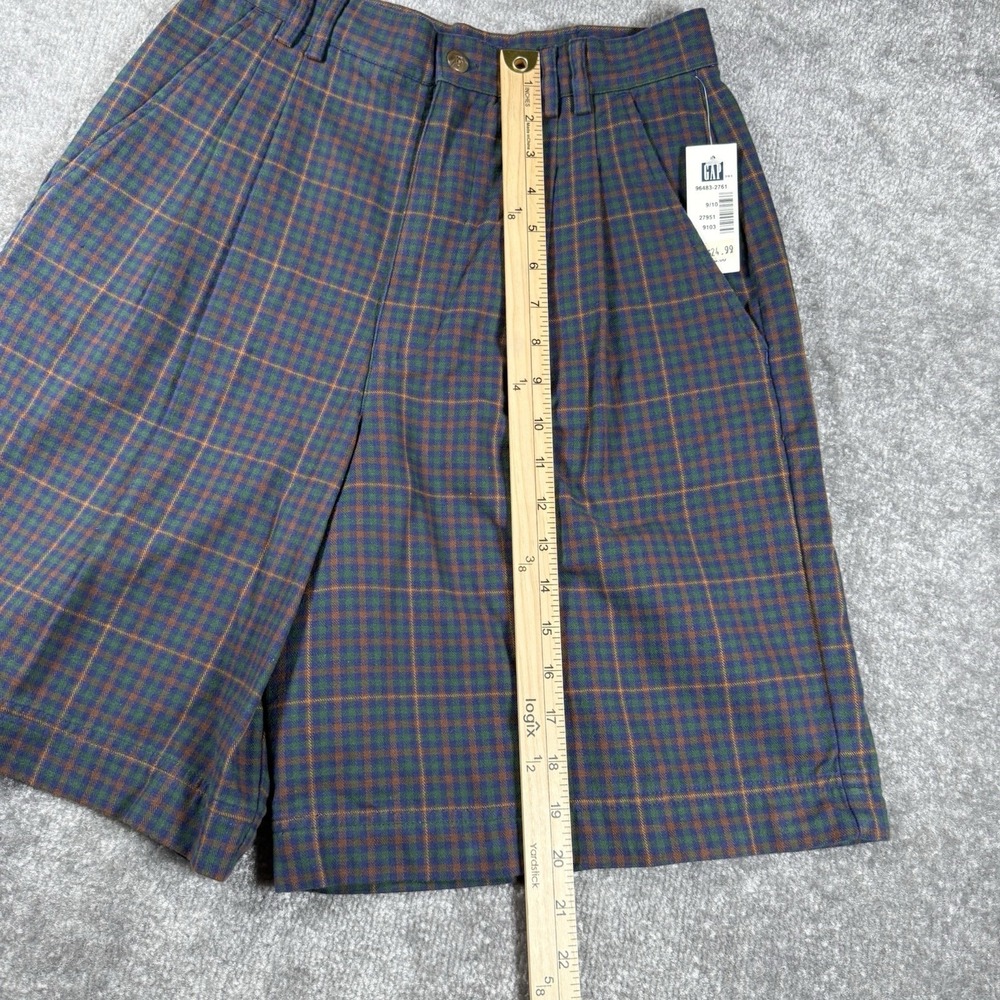 NWT Vintage Gap Short Women's 9/10 Pleated Front High Waist Dark Academia - Picture 7 of 7